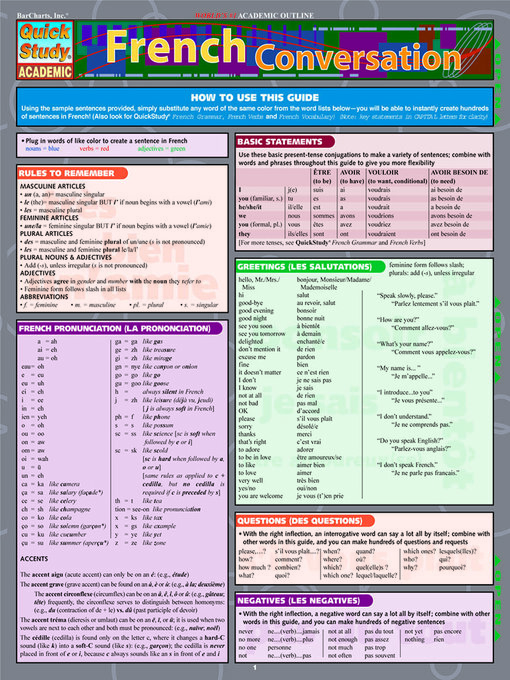Title details for French Conversation by BarCharts Publishing, Inc. - Available